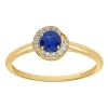 Bague Brillaxis or 18 carats saphir diamants