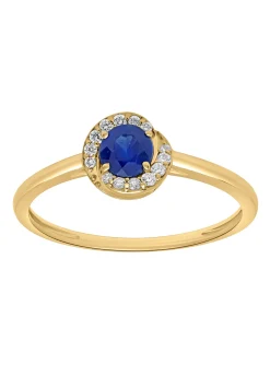 Bague Brillaxis or 18 carats saphir diamants