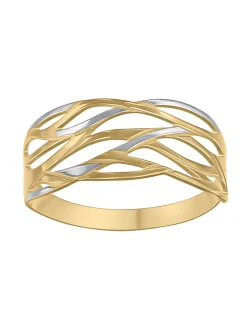 Bague Brillaxis or bicolore 18 carats motif ajouré