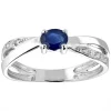 Bague Brillaxis or blanc saphir diamants