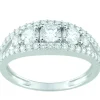 Bague Brillaxis or blanc 9 carats pierres blanches