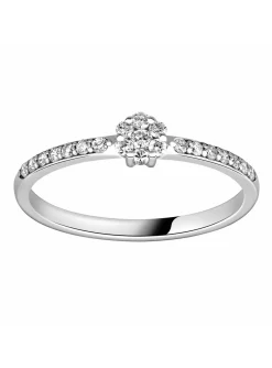 Bague Brillaxis or blanc 18 carats diamants