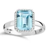 Bague Brillaxis or blanc 18 carats topaze diamants