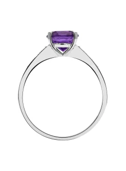 Bague Brillaxis or blanc améthyste oxydes