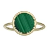Bague Brillaxis or jaune 18 carats malachite