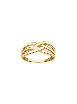 Bague Brillaxis or jaune six branches entrelacées