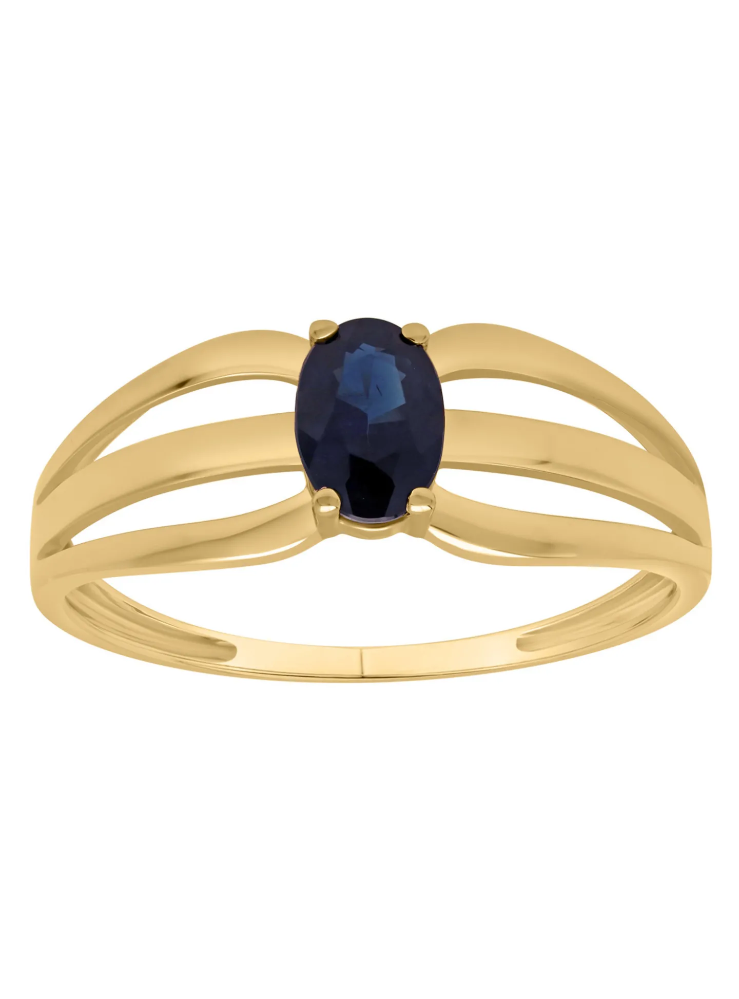 Bague Brillaxis or jaune 9 carats saphir