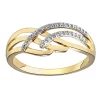 Bague Brillaxis or jaune et blanc diamants
