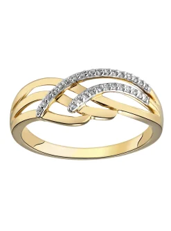 Bague Brillaxis or jaune et blanc diamants