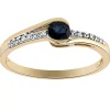 Bague Brillaxis or jaune saphir oxydes