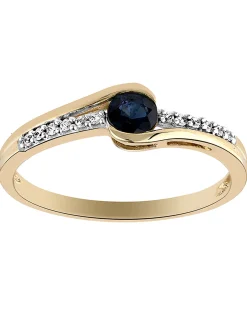 Bague Brillaxis or jaune saphir oxydes