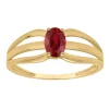 Bague Brillaxis or jaune 9 carats rubis