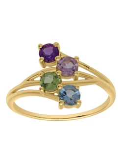 Bague Brillaxis or jaune 18 carats pierres fines