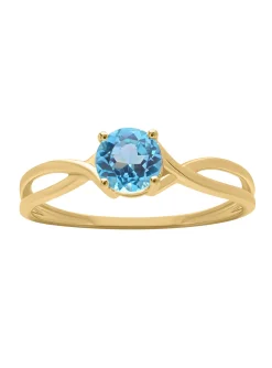 Bague Brillaxis or jaune 18 carats topaze