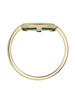 Bague Brillaxis or jaune 18 carats malachite