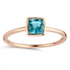 Bague Brillaxis or rose 18 caras topaze Blue London