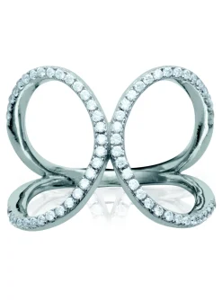 Bague Brillaxis originale pierres blanches