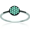 Bague Brillaxis pastille bleue et noire