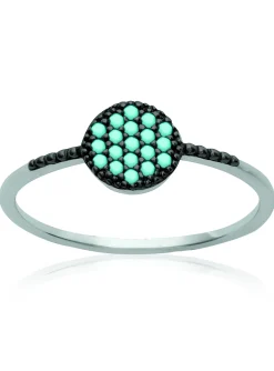 Bague Brillaxis pastille bleue et noire