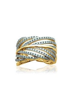 Bague Brillaxis plaqué or feuille
