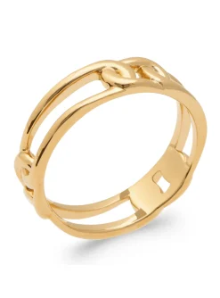 Bague Brillaxis plaqué or maillon