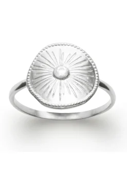 Bague Brillaxis Plaque Soleil argent