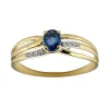Bague Brillaxis saphir et 6 diamants