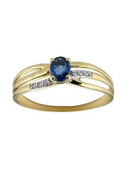 Bague Brillaxis saphir et 6 diamants