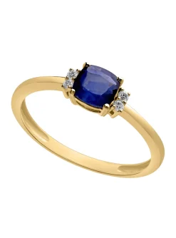 Bague Brillaxis Saphir et diamants or jaune 18carats