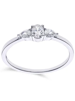 Bague Brillaxis solitaire accompagne or blanc