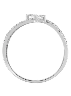 Bague Brillaxis toi et moi oxydes de zirconium