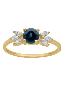 Bague Brillaxis Topaze Blue London et oxydes_x005f_x000D_or jaune 18carats