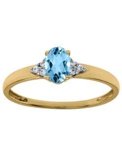 Bague Brillaxis topaze oxydes or jaune 9 carats