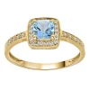 Bague Brillaxis topaze oxydes en or 9 carats