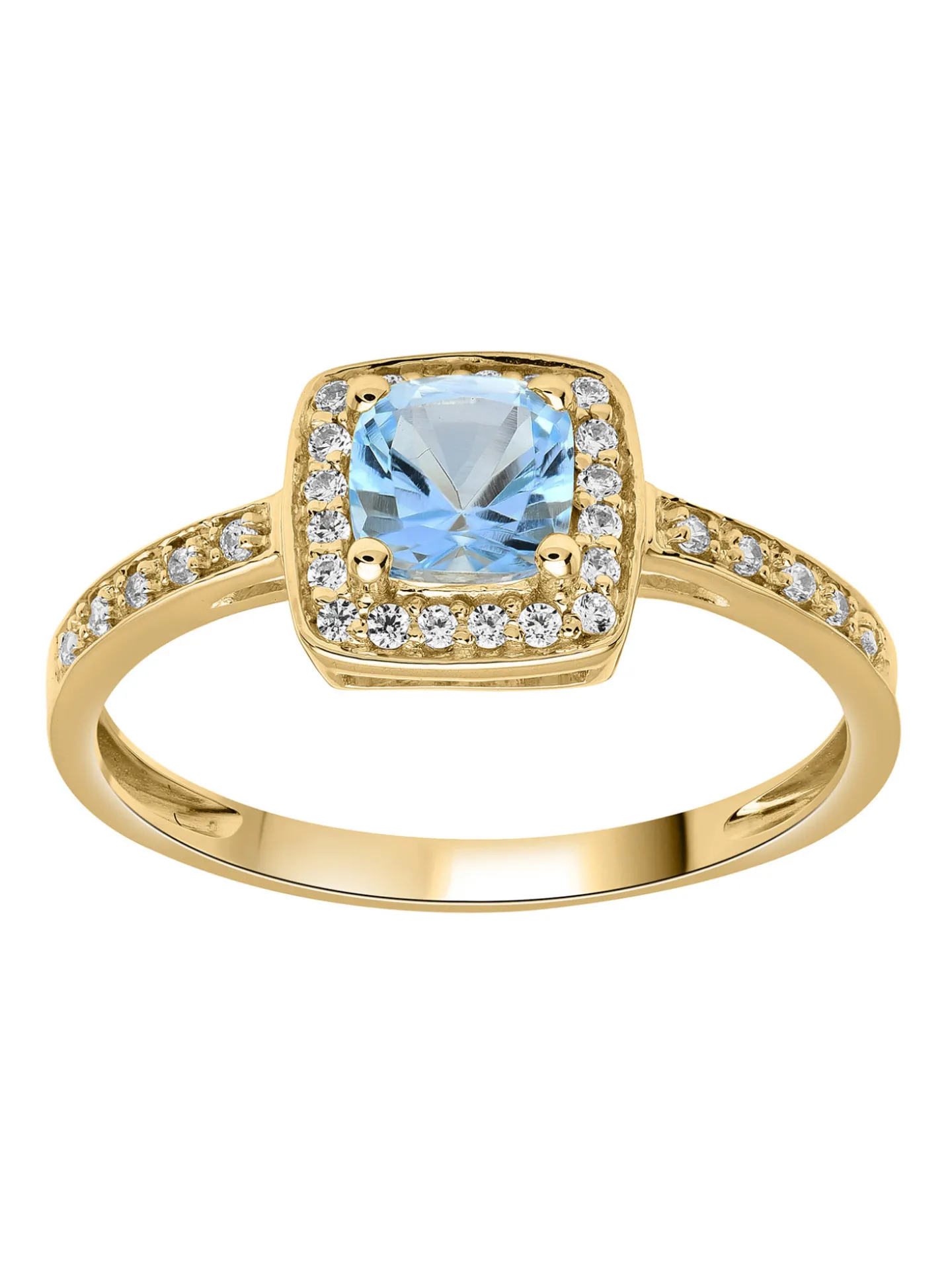 Bague Brillaxis topaze oxydes en or 9 carats