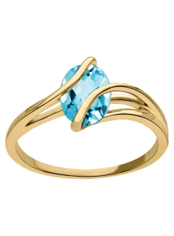 Bague Brillaxis tourbillon topaze bleue