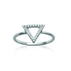 Bague Brillaxis Triangle simple empierré