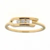 Bague Brillaxis trilogie diamant or jaune 18 carats
