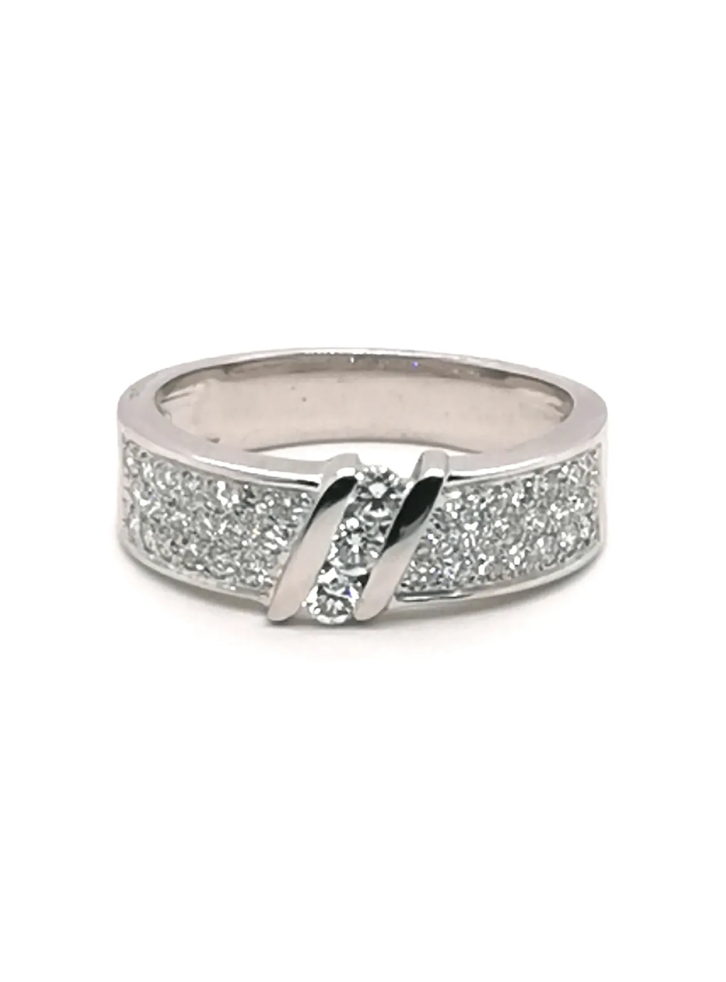 Bague Brillaxis trilogie accompagnée or diamant