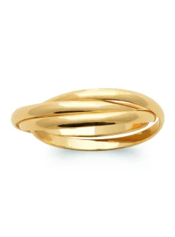 Bague Brillaxis trois anneaux plaqué or