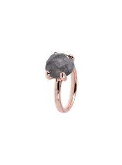 Bague Bronzallure cocktail quartz gris