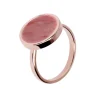 Bague Bronzallure Disc Red Fossil Wood
