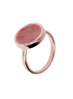 Bague Bronzallure Disc Red Fossil Wood