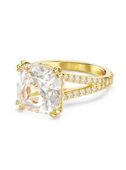 Bague cocktail Swarovski Stilla dorée 55