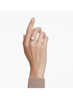 Bague cocktail Swarovski Stilla dorée 58