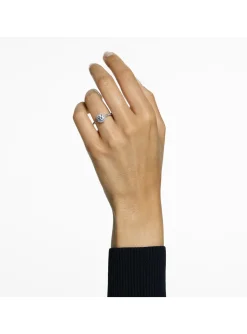 Bague cocktail Swarovski Constella métal argenté T50