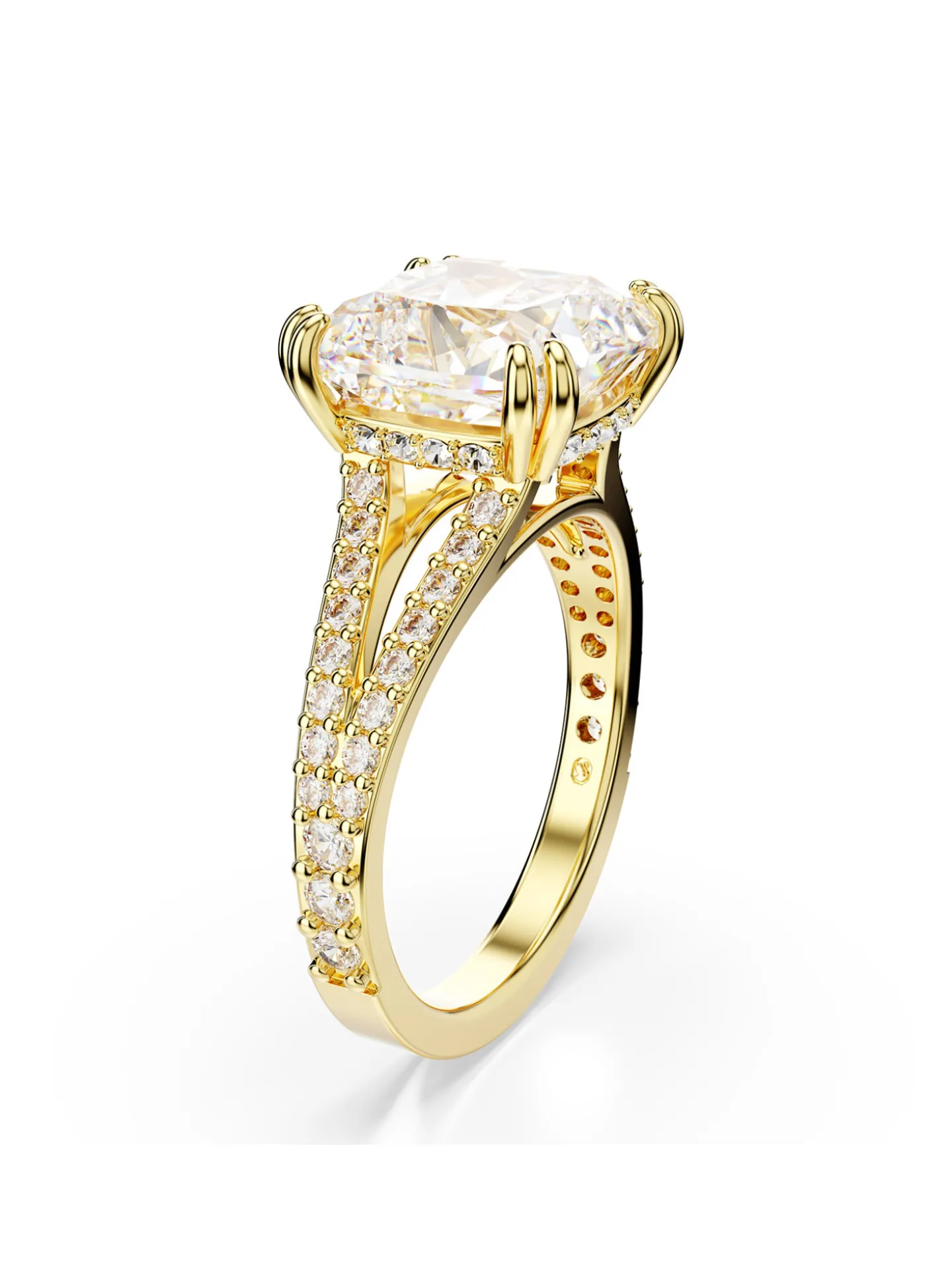 Bague cocktail Swarovski Stilla dorée 55