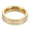 Bague Coeur de Lion large doré et cristaux blancs_x005f_x000D_T54
