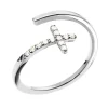 Bague croix argent 925 et oxydes de zirconium