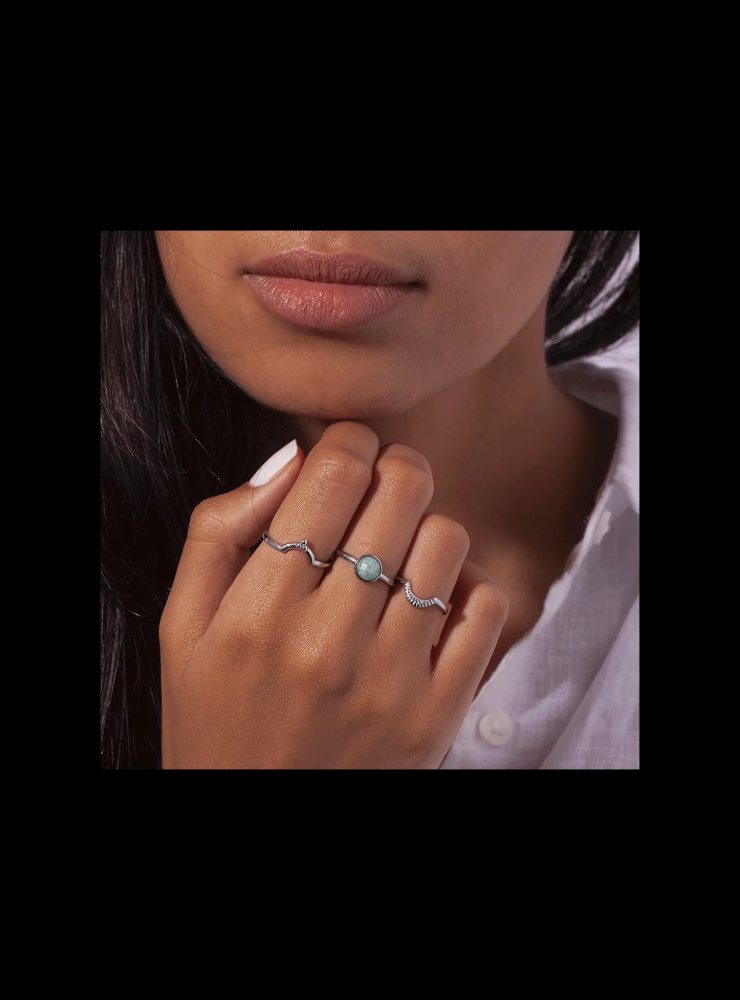 Bague Emma et Chloé métal argenté